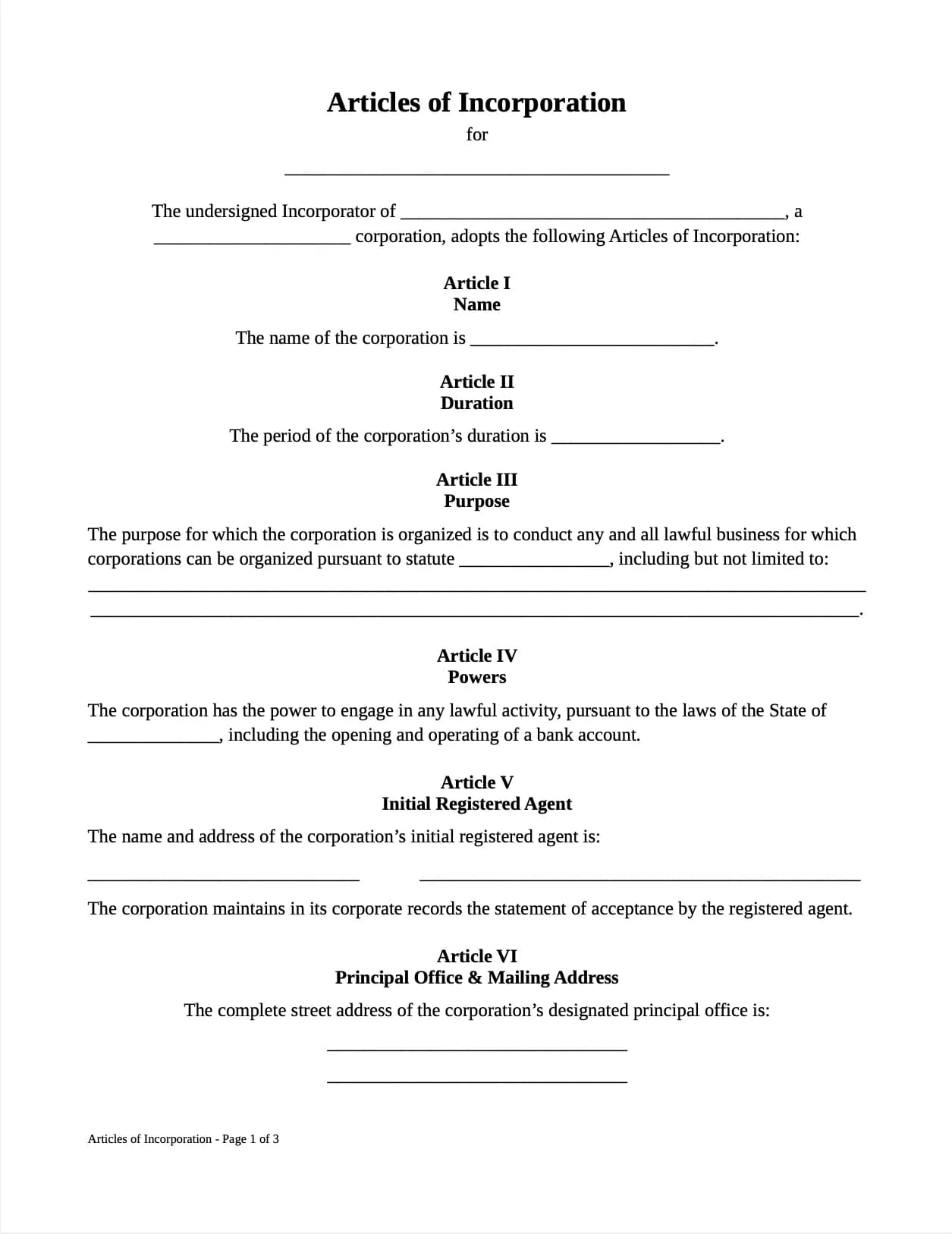 articles-of-incorporation-form