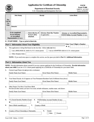 Form N-600