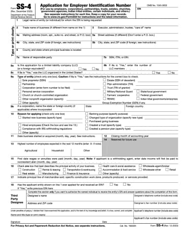 SS-4 Form