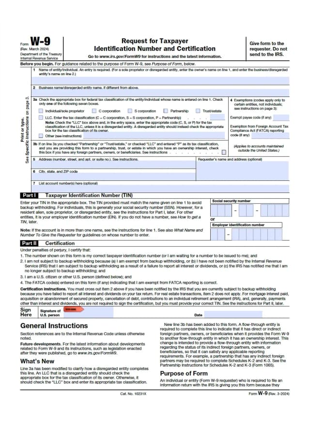 Form W-9
