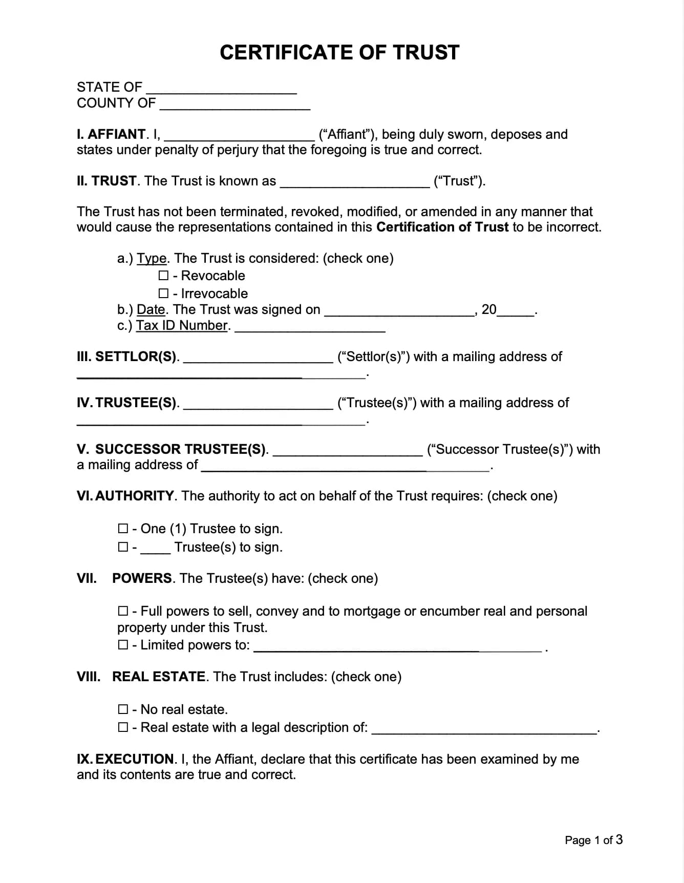 certificate-of-trust-form