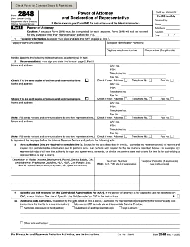 Form 2848