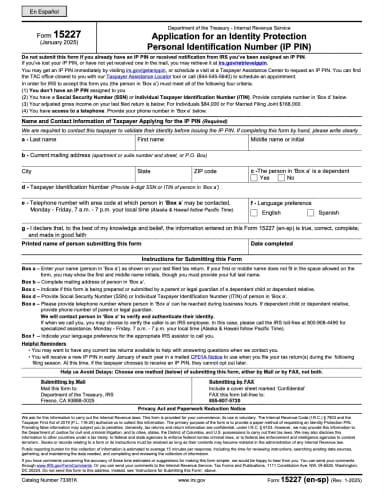 Form 15227
