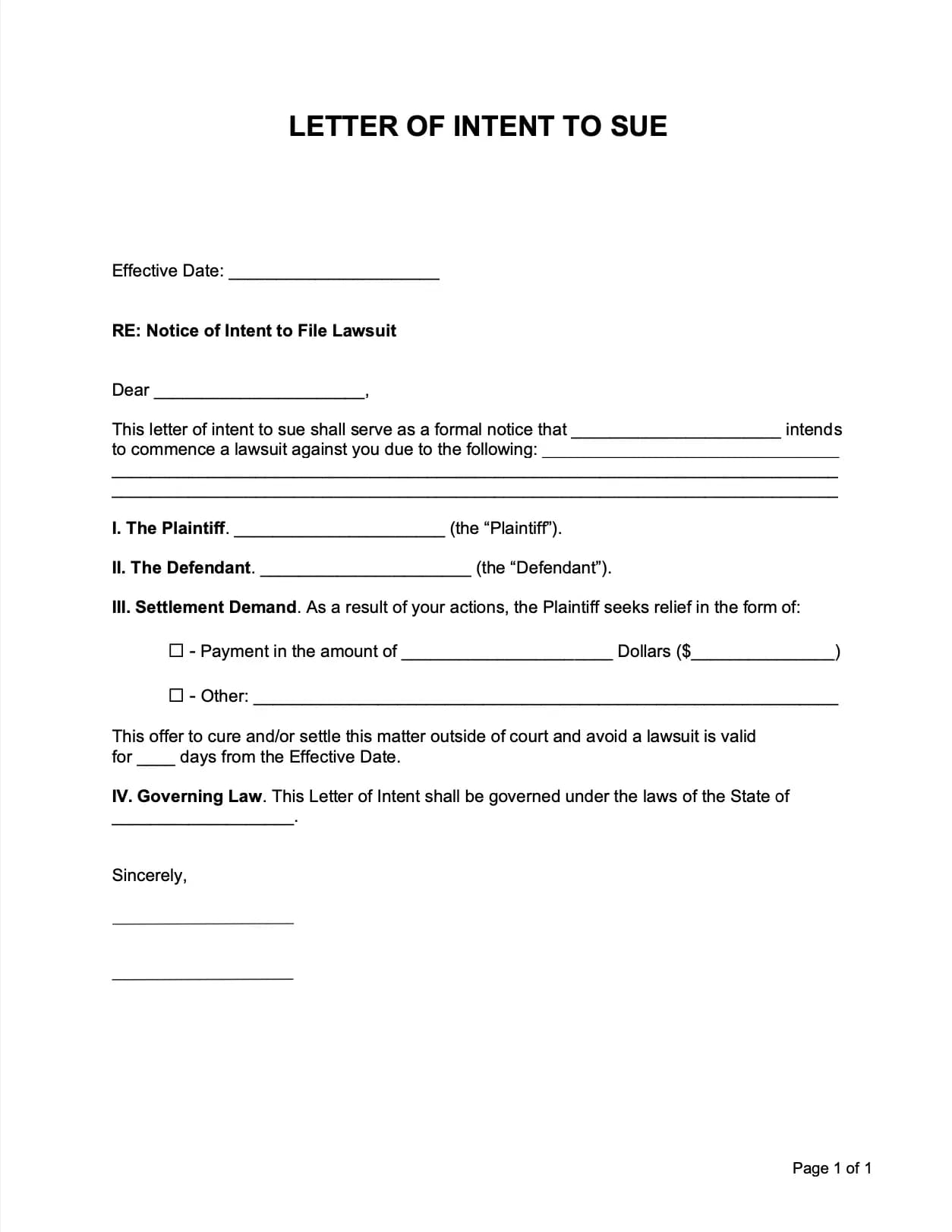 letter-of-intent-to-sue-template