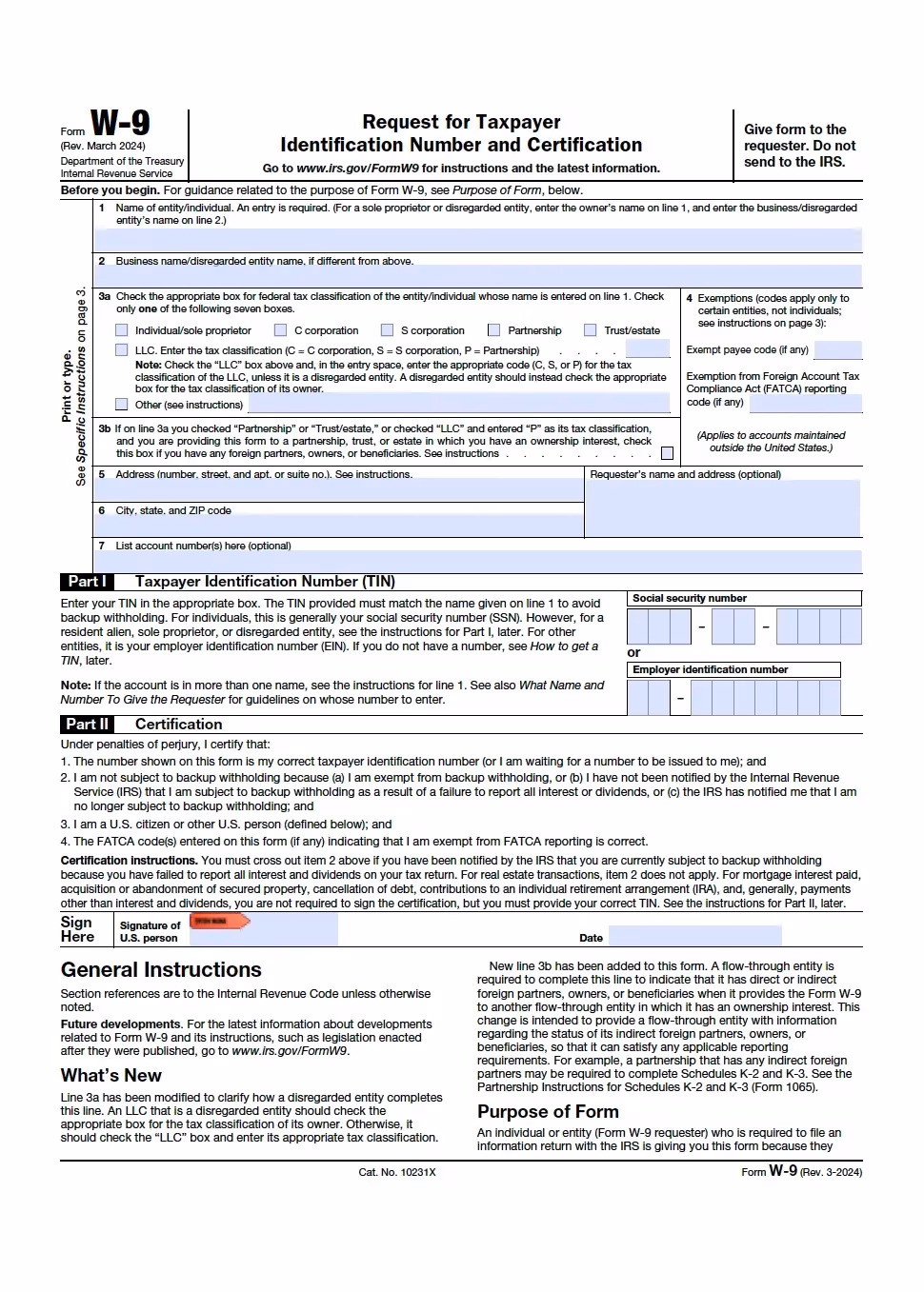 Form W-9