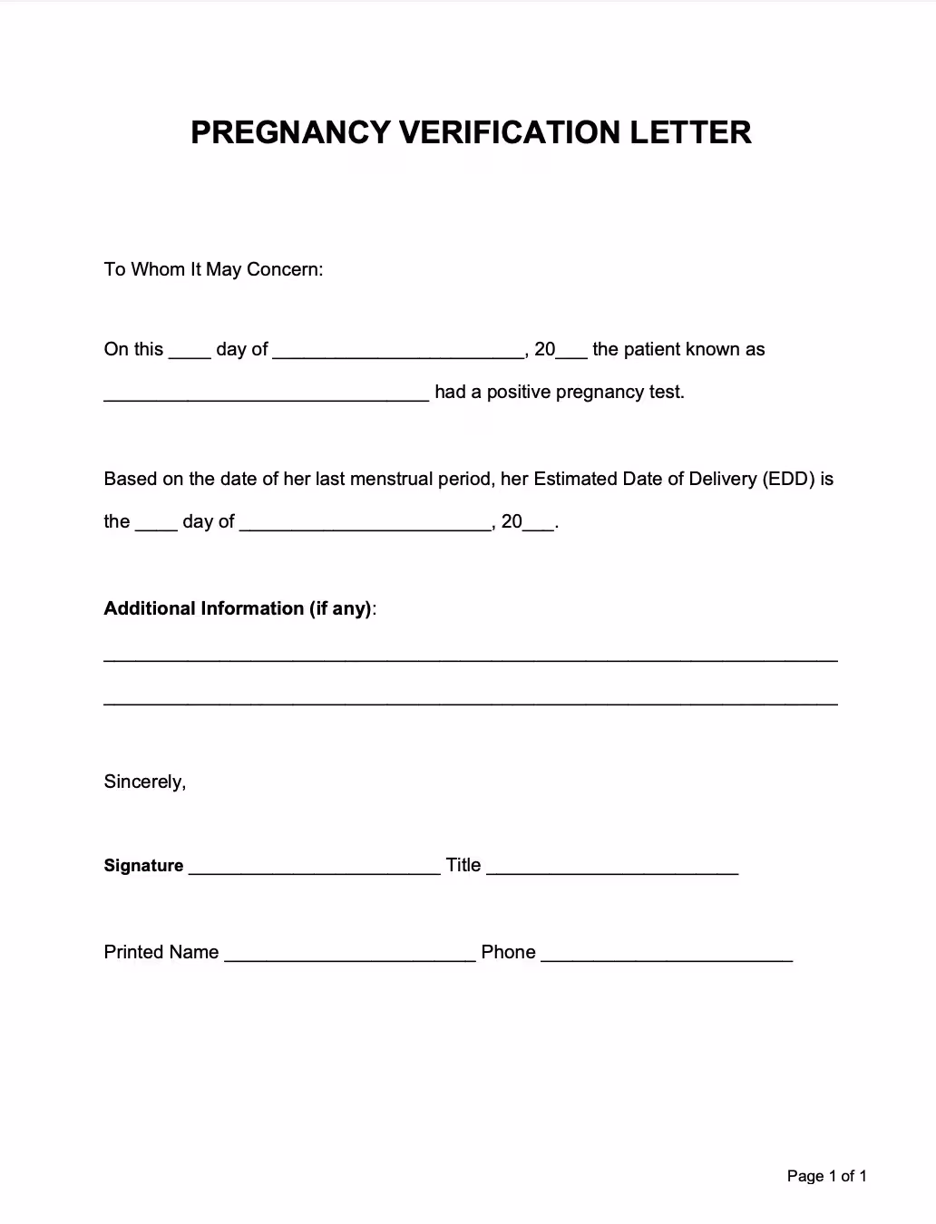 pregnancy-verification-letter